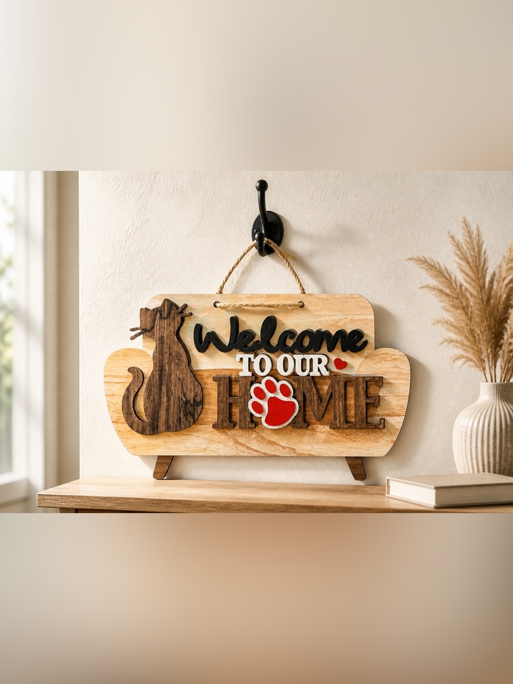 Welcome To Our Home Paw 🐾 Sign